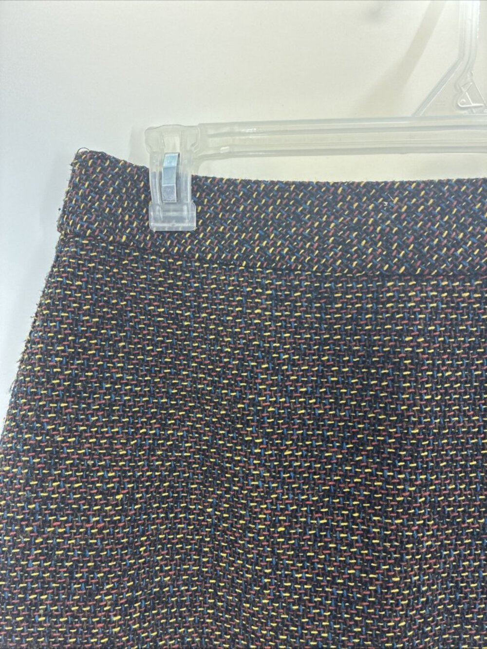 LOFT Womens Petite Tweed Mini Skirt Multicolor Lined Career Size 6P - Picture 2 of 5